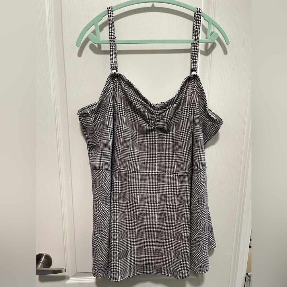 Torrid Black and White Plaid Camisole Size 6